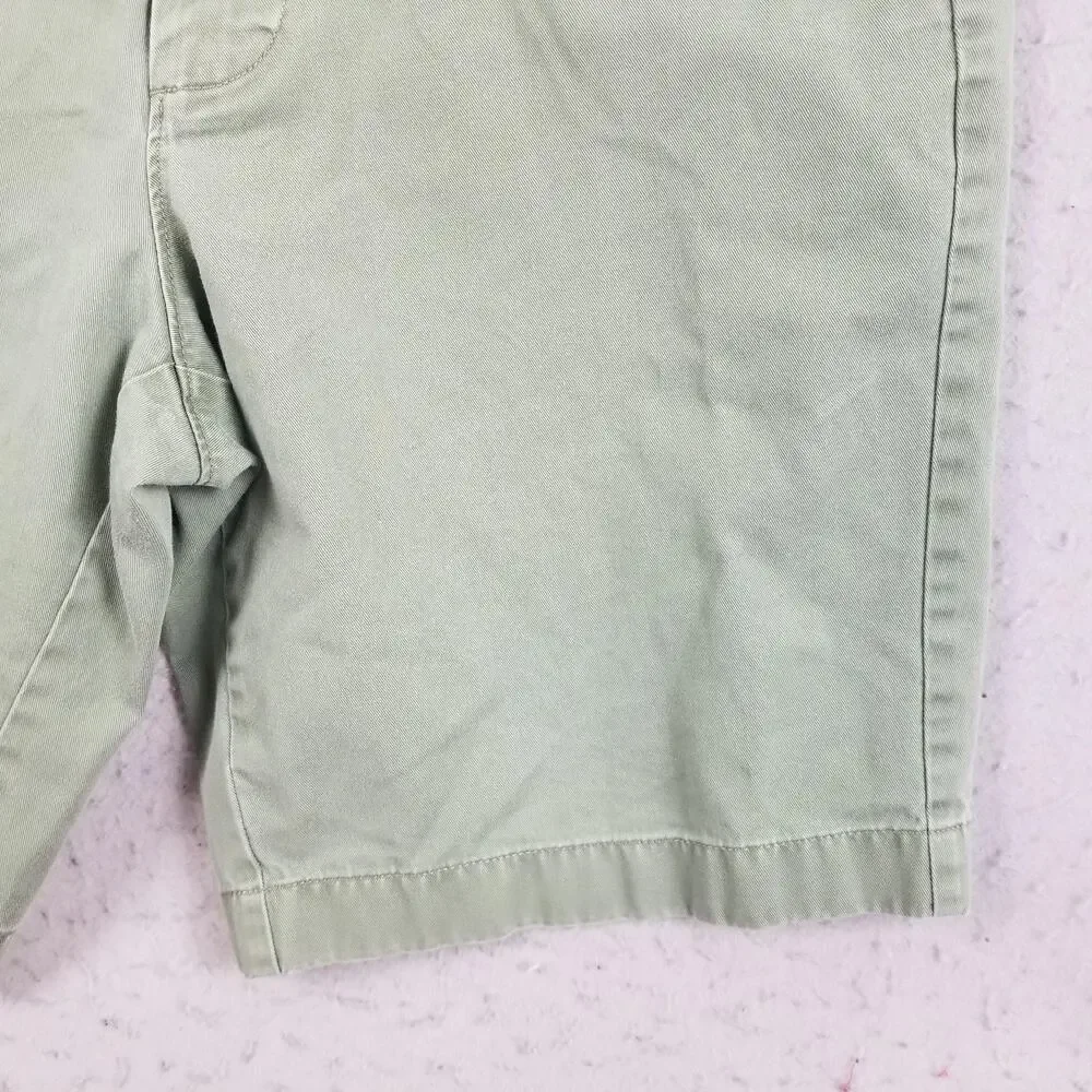 J.Crew Shorts Mens 36W Sage Green Rivington Chino Cotton Casual Flat Front